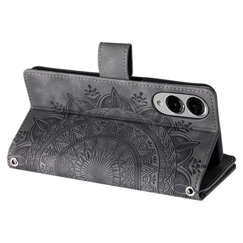 Fliptok Samsung Galaxy S25 5g Edge Mandala Velúrhatású Pénztárca