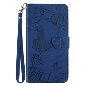 Fliptok Samsung Galaxy S25 5g Edge Pillangómintás Pánttal