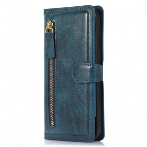 Kinyitható Bőrtok Samsung Galaxy S25 5g Edge Cipzár És Kártyatartó