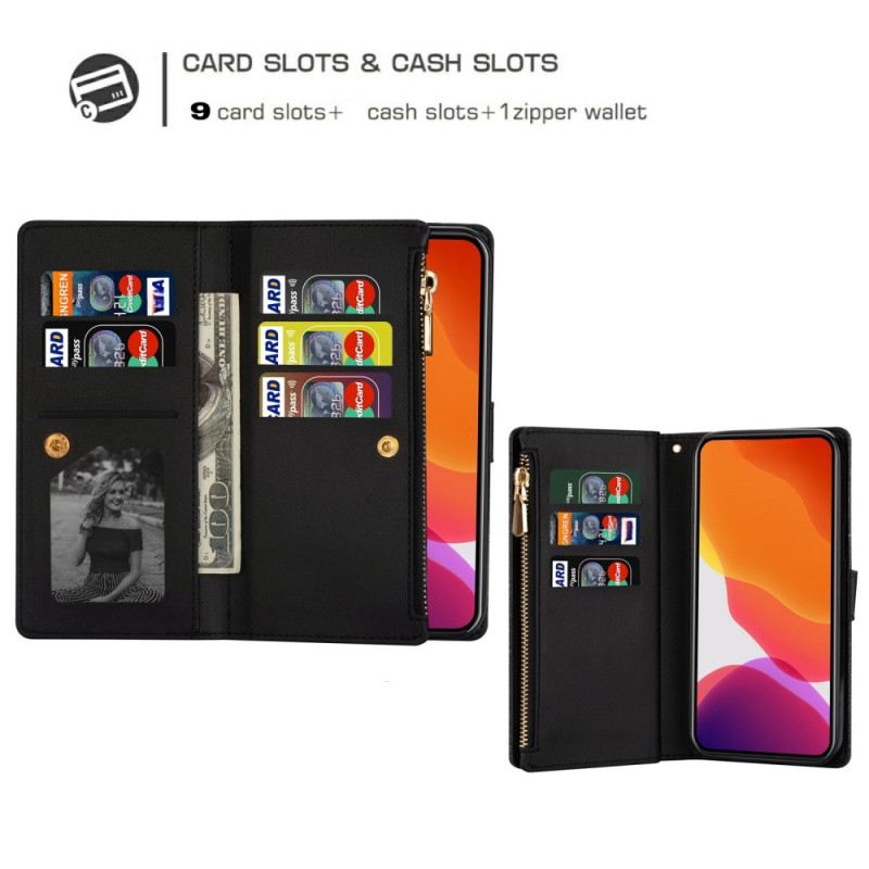 Kinyitható Bőrtok Samsung Galaxy S25 5g Edge Flitteres Pánt Pénztárca