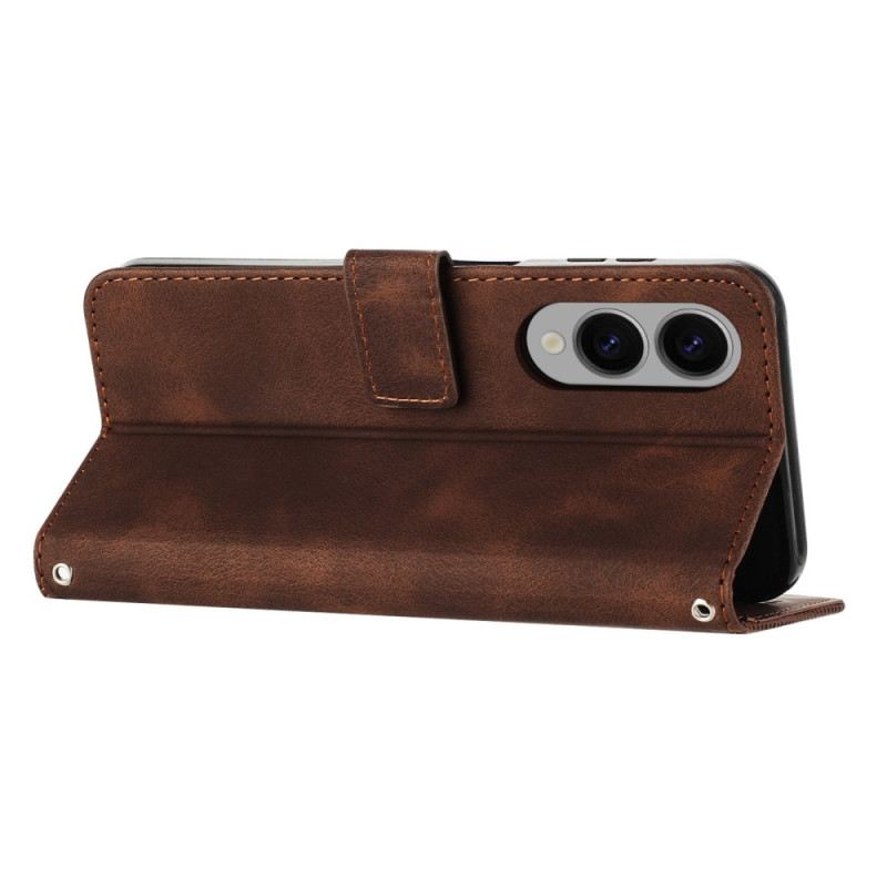 Kinyitható Bőrtok Samsung Galaxy S25 5g Edge Geometrikus Dizájn