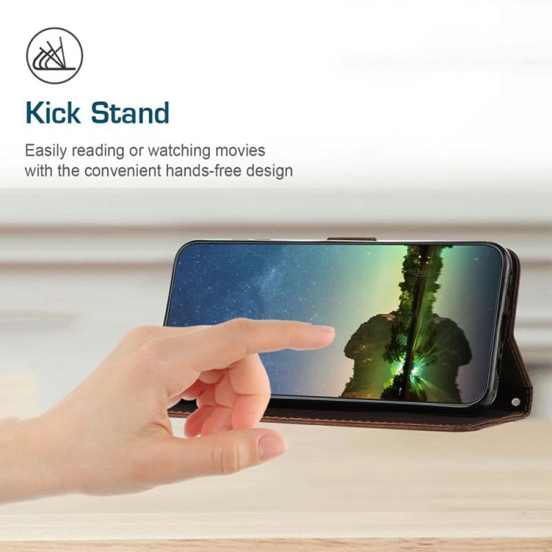 Kinyitható Bőrtok Samsung Galaxy S25 5g Edge Geometrikus Dizájn