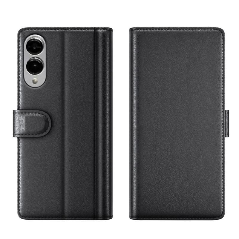 Kinyitható Bőrtok Samsung Galaxy S25 5g Edge Valódi Bőr