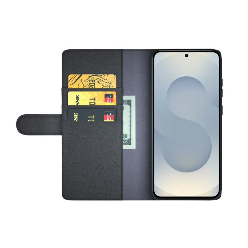 Kinyitható Bőrtok Samsung Galaxy S25 5g Edge Valódi Bőr