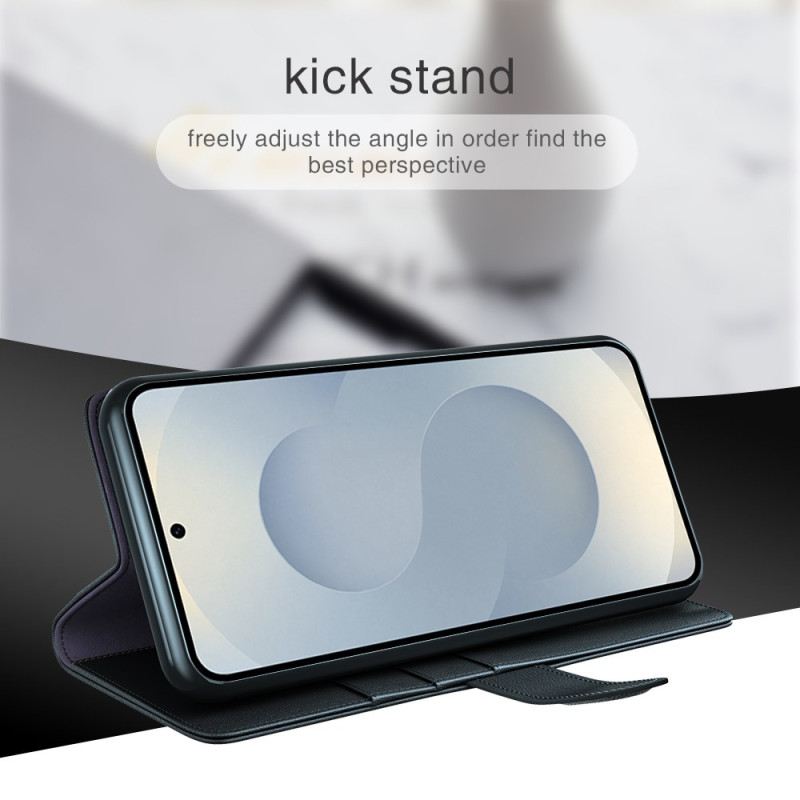 Kinyitható Bőrtok Samsung Galaxy S25 5g Edge Valódi Bőr