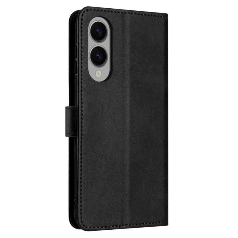 Kinyitható Tokok Samsung Galaxy S25 5g Edge Bőrhatású Pánttal