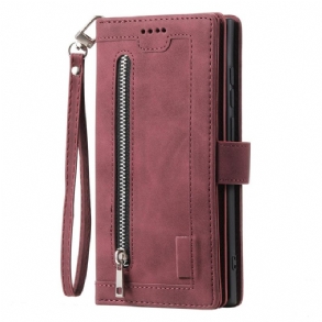 Kinyitható Tokok Samsung Galaxy S25 5g Edge Cipzár Pénztárca