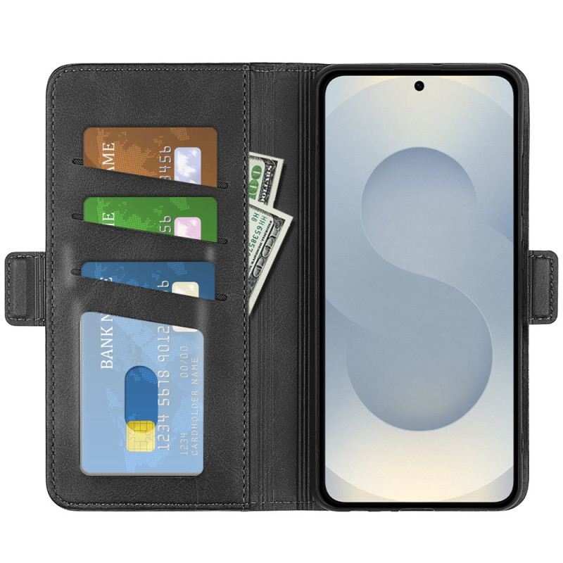 Kinyitható Tokok Samsung Galaxy S25 5g Edge Dupla Mágneses Csat