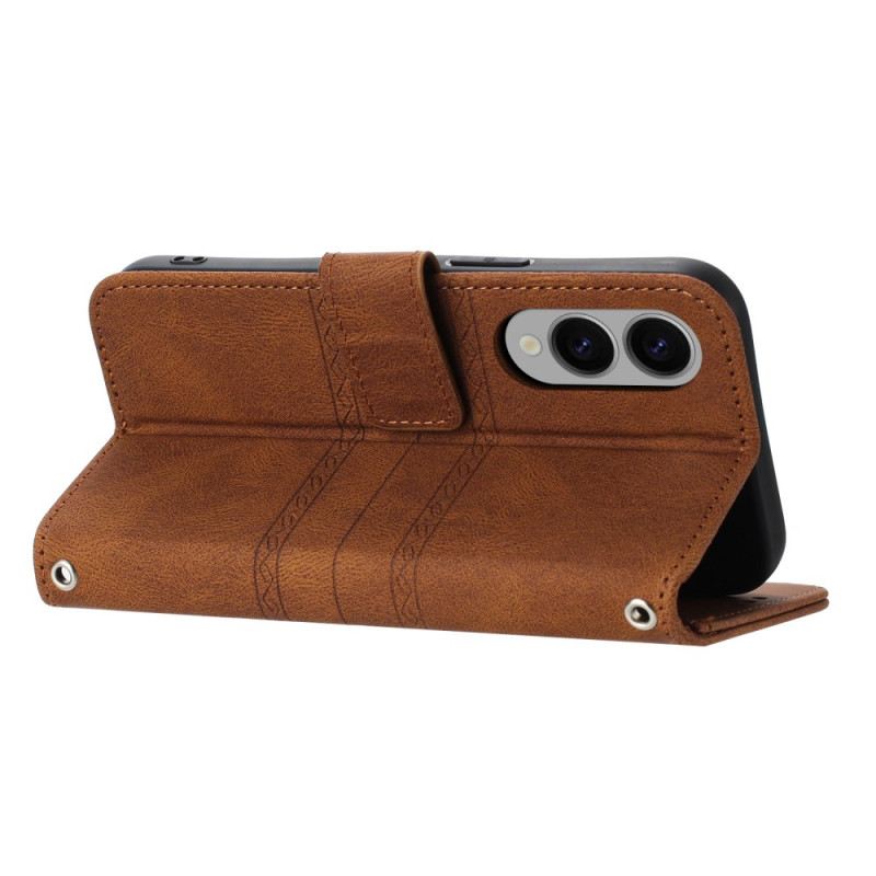 Kinyitható Tokok Samsung Galaxy S25 5g Edge Pánt Fríz