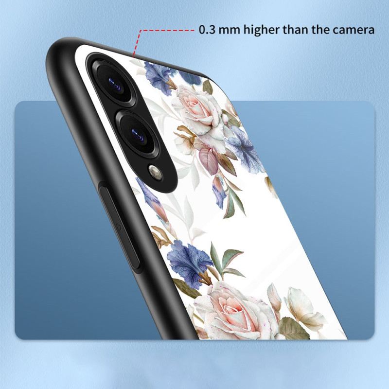 Mobiltelefon Tokok Samsung Galaxy S25 5g Edge Edzett Üveg Virágmintás