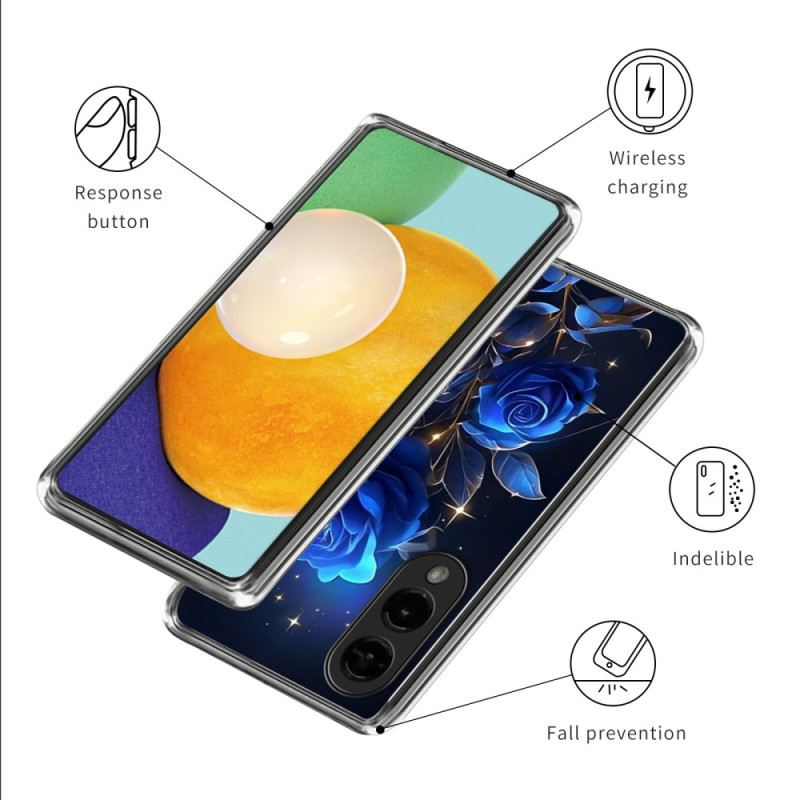 Telefontok Samsung Galaxy S25 5g Edge Kék Rózsák