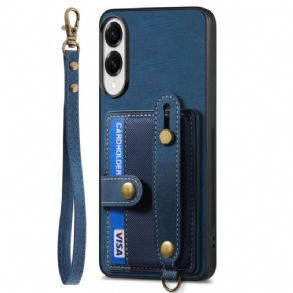 Telefontok Samsung Galaxy S25 5g Edge Retro Kártyatartó És Csuklópánt