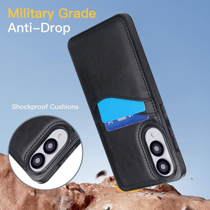 Tok Samsung Galaxy S25 5g Edge Bőrhatású Kártyával Tartó