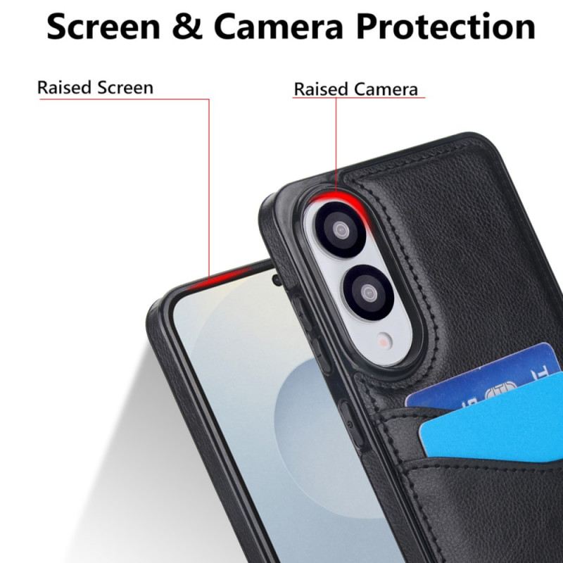 Tok Samsung Galaxy S25 5g Edge Bőrhatású Kártyával Tartó