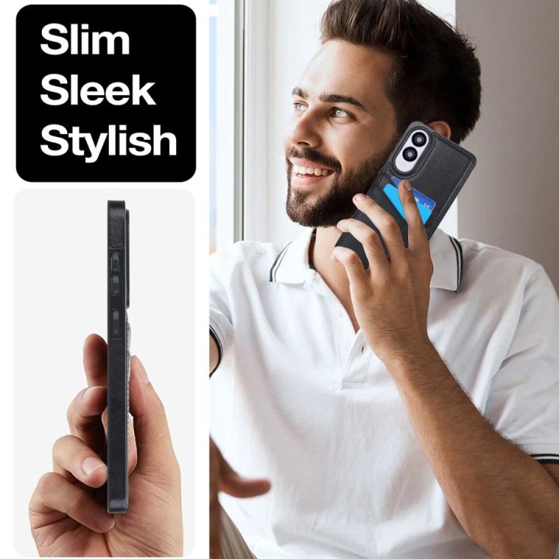 Tok Samsung Galaxy S25 5g Edge Bőrhatású Kártyával Tartó