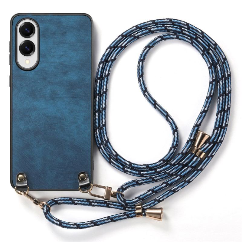 Tok Samsung Galaxy S25 5g Edge Bőrhatású Zsinór Vintage