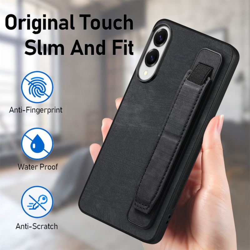 Tok Samsung Galaxy S25 5g Edge Retro Stílusú Állványpánttal