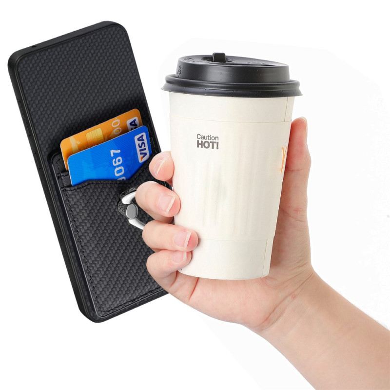 Tok Samsung Galaxy S25 5g Edge Szénszálas Kártyatartóval És Gyűrűtartóval