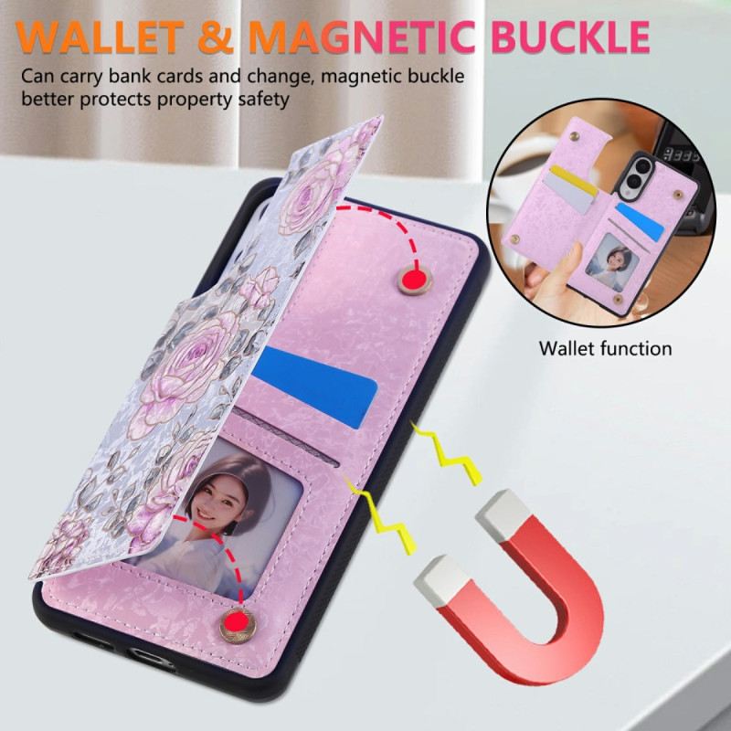 Tok Samsung Galaxy S25 5g Edge Virágmintás Kártyatartó