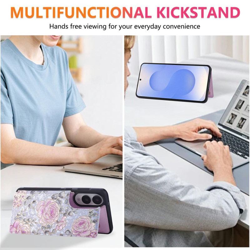 Tok Samsung Galaxy S25 5g Edge Virágmintás Kártyatartó