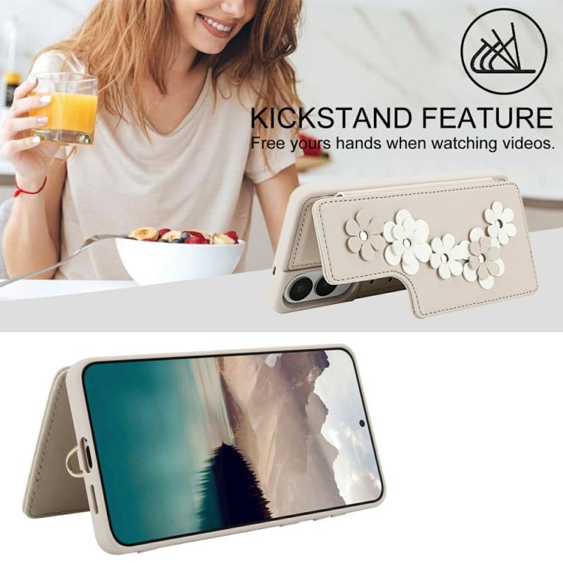 Tok Samsung Galaxy S25 5g Edge Virágos Nyakpántos Kártyatartó