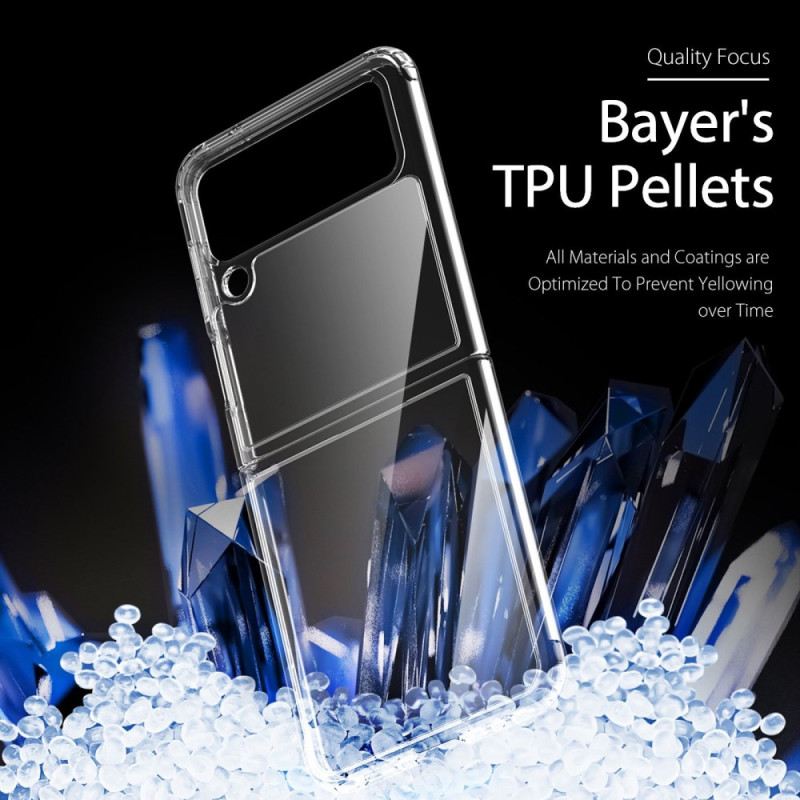 Fliptok Samsung Galaxy Z Flip 4 Bőrtok Átlátszó Dux Ducis