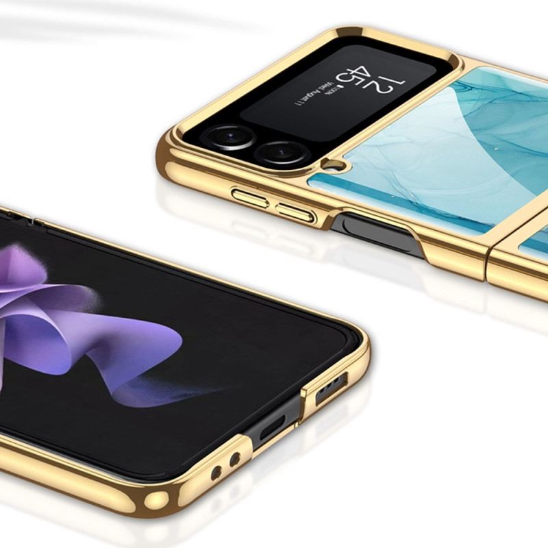 Fliptok Samsung Galaxy Z Flip 4 Bőrtok Gkk Absztrakt Edzett Üveg