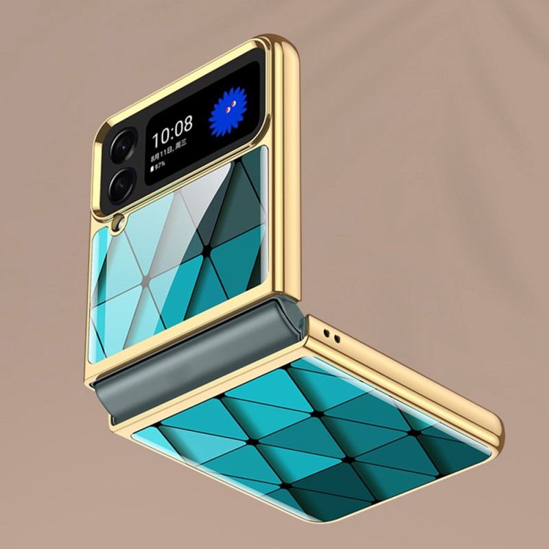 Fliptok Samsung Galaxy Z Flip 4 Bőrtok Gkk Absztrakt Edzett Üveg