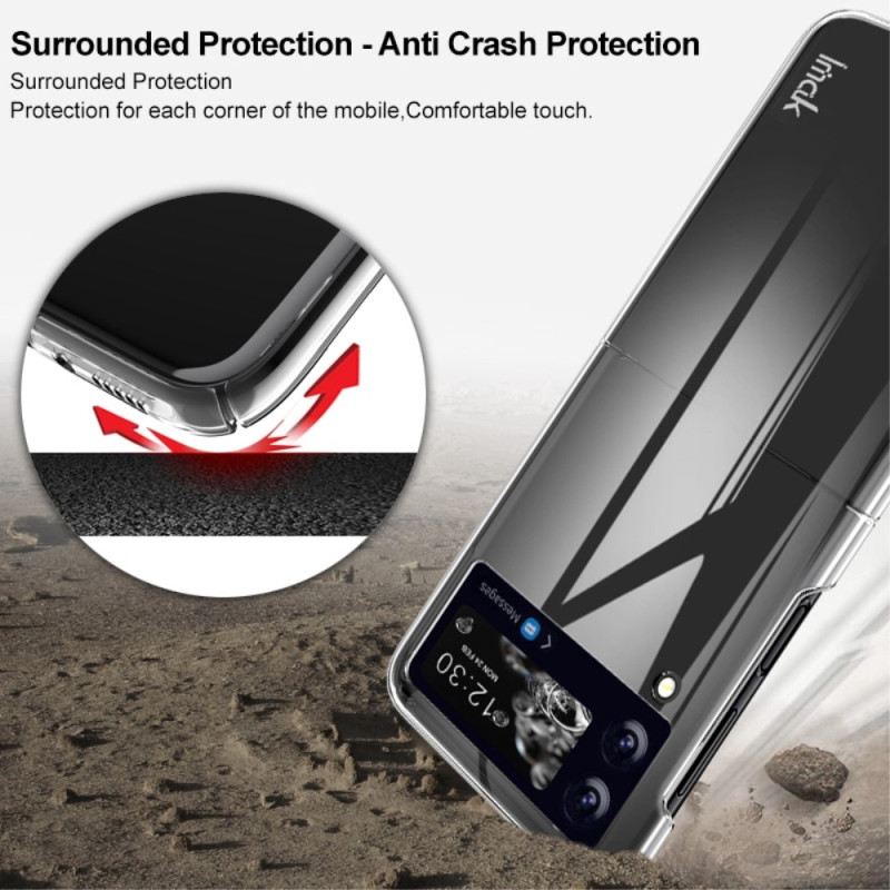 Fliptok Samsung Galaxy Z Flip 4 Bőrtok Imak Átlátszó