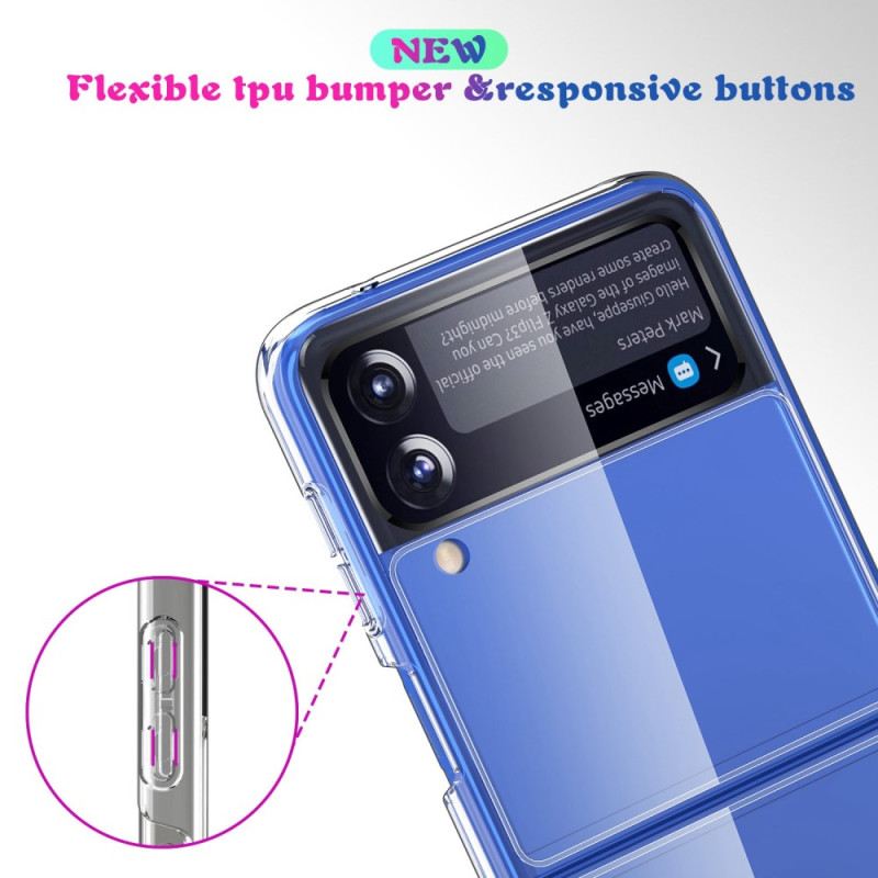 Fliptok Samsung Galaxy Z Flip 4 Bőrtok Kristály