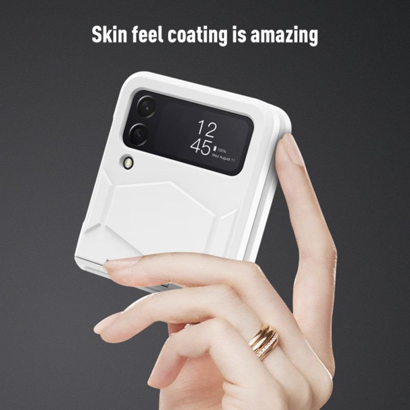 Fliptok Samsung Galaxy Z Flip 4 Bőrtok Merev Méhsejt Kialakítás