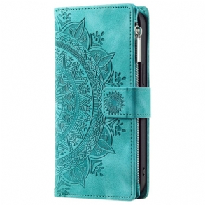 Fliptok iPhone 16 Pro Max Mandala Velúr Hatású Pénztárca
