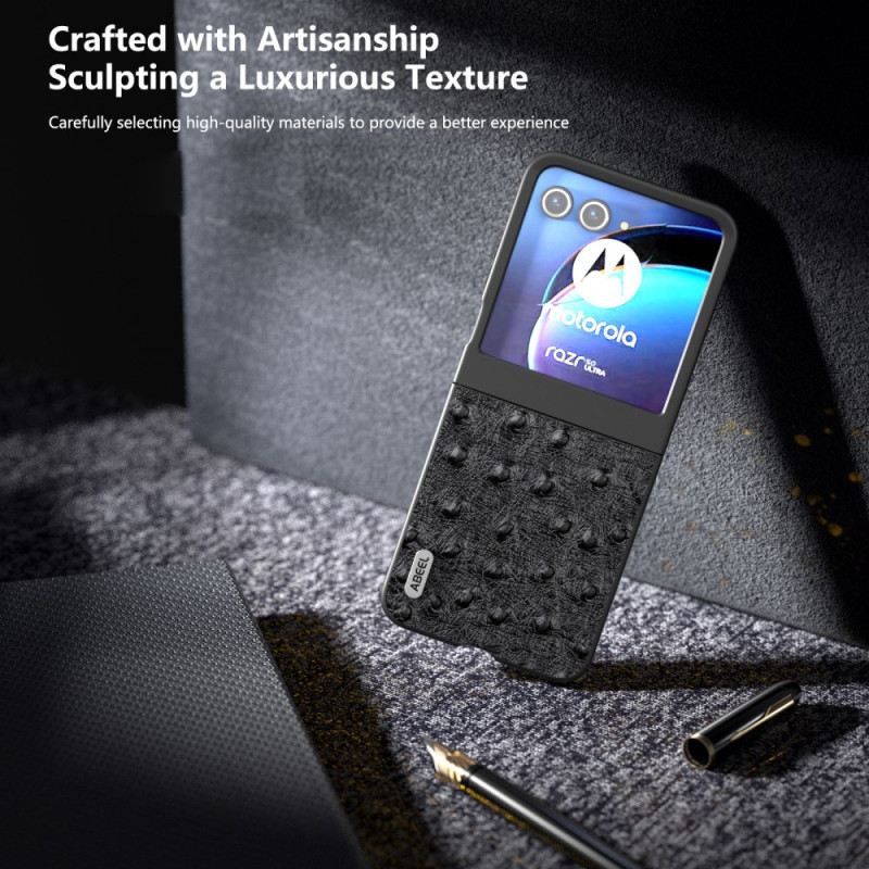 Tok Motorola Razr 50 Abeel Strucc Textúrájú Bőr