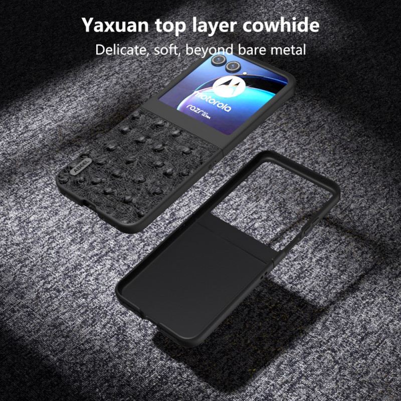 Tok Motorola Razr 50 Abeel Strucc Textúrájú Bőr