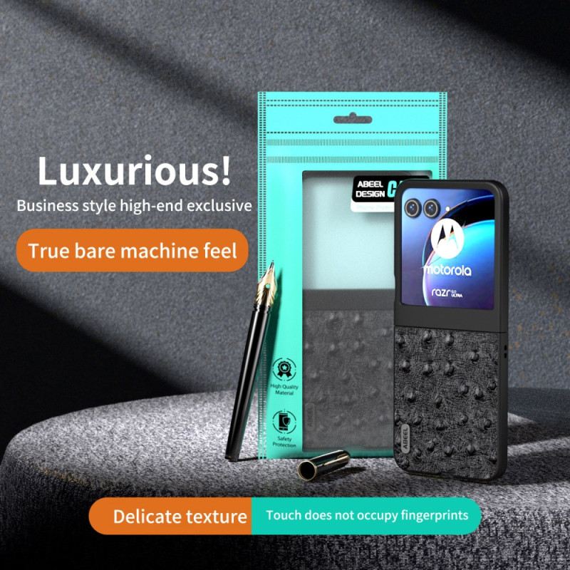 Tok Motorola Razr 50 Abeel Strucc Textúrájú Bőr