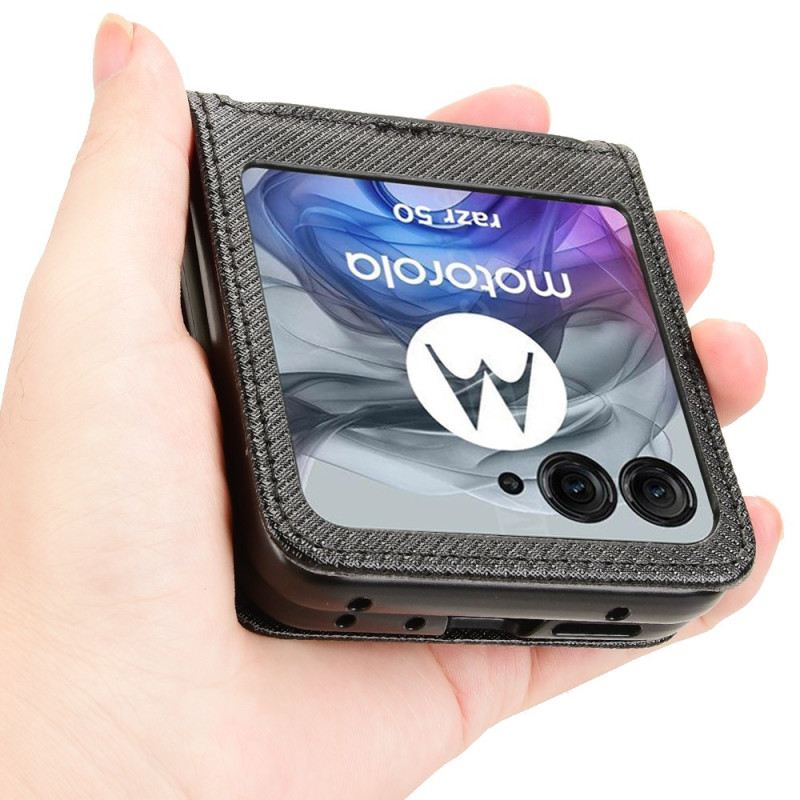 Tok Motorola Razr 50 Bi-texture Kártyatartó