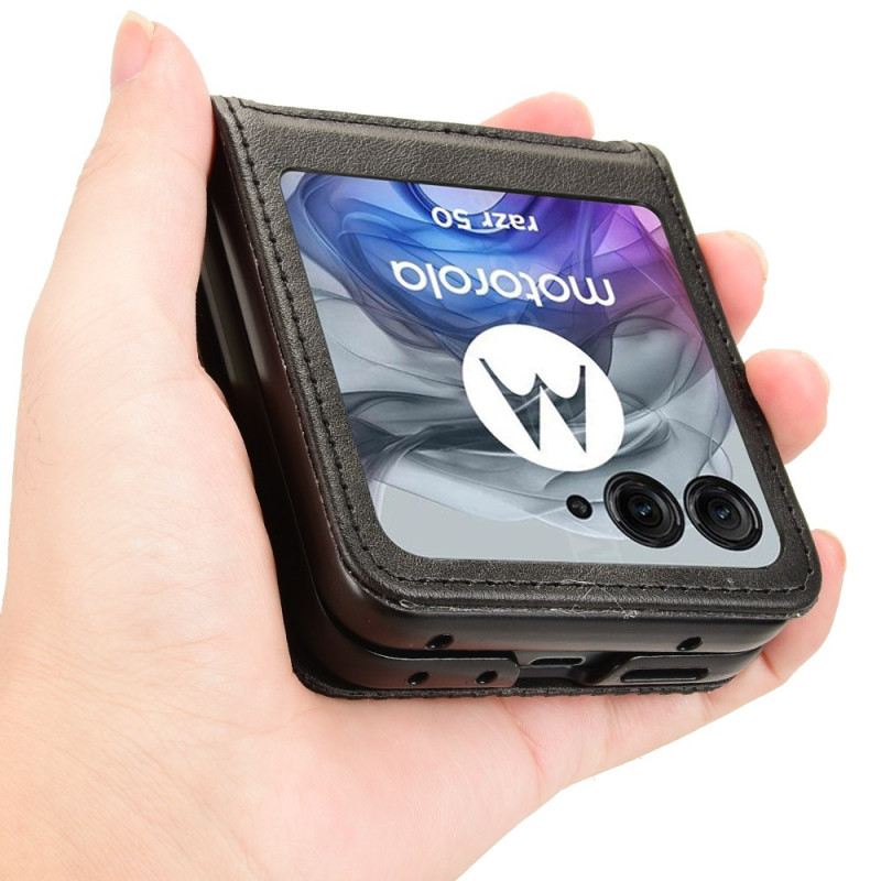 Tok Motorola Razr 50 Vintaga Frieze Kártyatartó