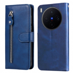 Bőrtok Vivo X300 Cipzáras Zseb