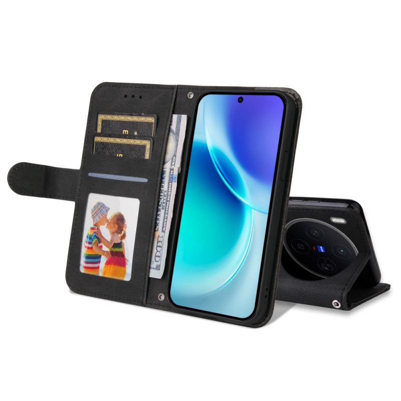 Bőrtok Vivo X300 Velúr Hatású Szegecs