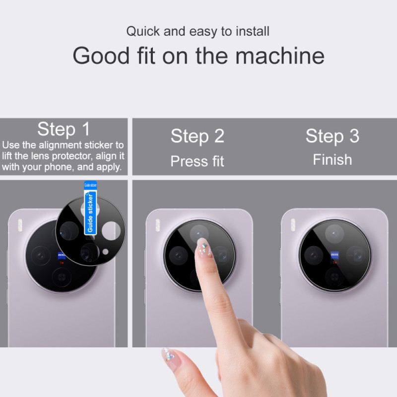 Edzett Üveg Lencsevédő Vivo X300-hoz (fekete Verzió)