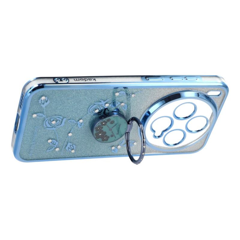 Telefontok Vivo X300 Kadem Virágos És Strasszos Gyűrűtartó