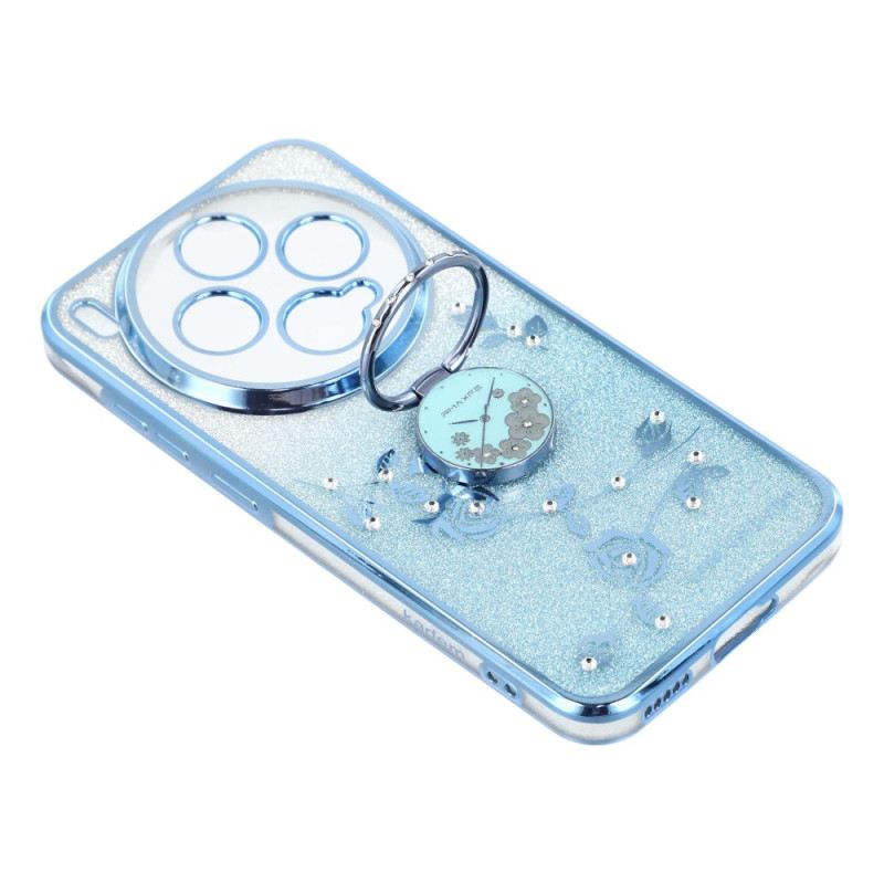 Telefontok Vivo X300 Kadem Virágos És Strasszos Gyűrűtartó