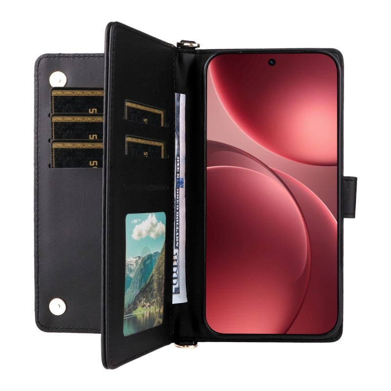 Bőrtok Oppo Find X9 Pro 5g Pántokkal Steppelt