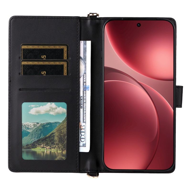 Bőrtok Oppo Find X9 Pro 5g Pántokkal Steppelt