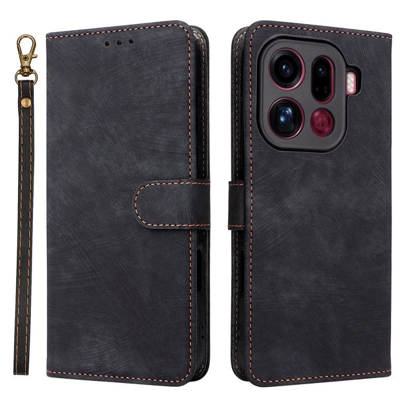 Bőrtok Oppo Find X9 Pro 5g Pántos Velúrhatású