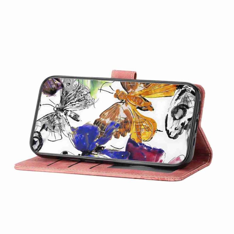 Fliptok Oppo Find X9 Pro 5g Velúr Hatású Pillangókkal