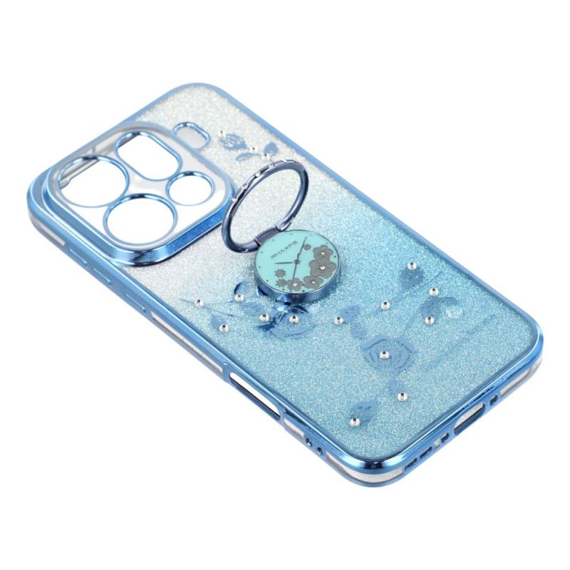 Mobiltelefon Tokok Oppo Find X9 Pro 5g Kadem Virágok És Strasszok Gyűrűtartó