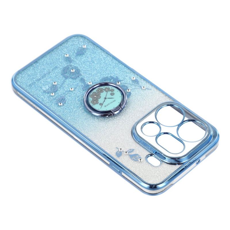 Mobiltelefon Tokok Oppo Find X9 Pro 5g Kadem Virágok És Strasszok Gyűrűtartó