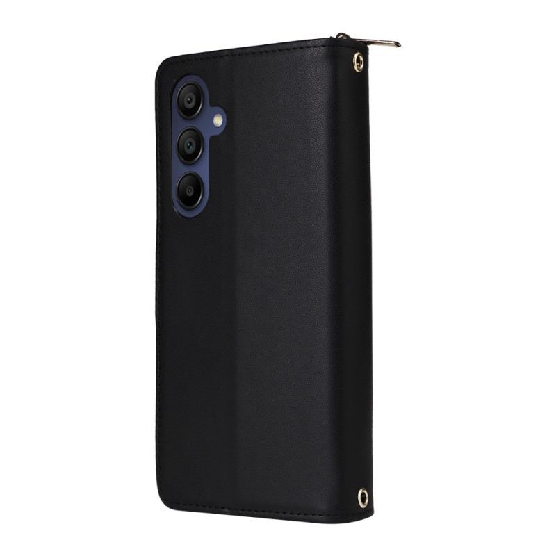 Bőrtok Samsung Galaxy A16 5g 9 Kártyatartó És Zsinór