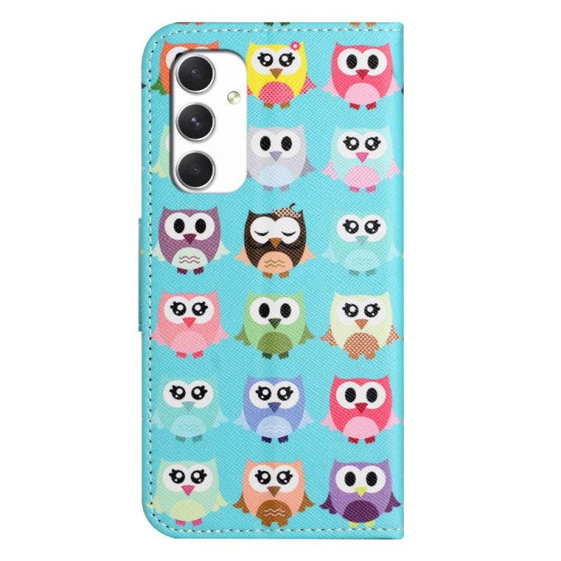 Bőrtok Samsung Galaxy A16 5g Bagoly Minta